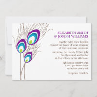 Paarse Peacock Feathers Wedding