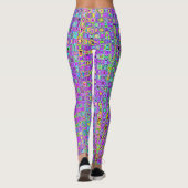 Paarse Peacock Leggings (Achterkant)