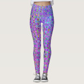 Paarse Peacock Leggings (Voorkant)