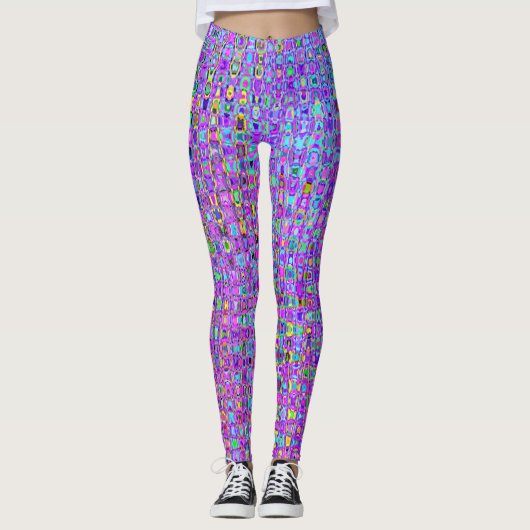 Paarse Peacock Leggings (Voorkant)