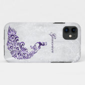Paarse Peacock Persoonlijke Hoesje-Mate iPhone Cas Case-Mate iPhone Case (Achterkant (horizontaal))
