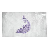 Paarse Peacock Persoonlijke Kussenslopen (Achterkant-Links)