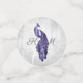 Paarse Peacock Wedding Confetti (Kleine voorkant)