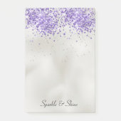 Paarse Pearl Silver Sparkle Post-it® Notes (Voorkant)