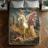 Paarse Pegasus Stone Circle Fantasy Mythisch Paard Fleece Deken
