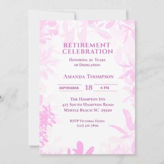 Paarse Pensioenfeestviering Kaart (Voorkant)