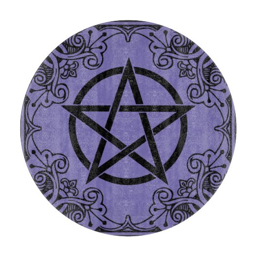Paarse Pentacle Altar Snijplank (Voorkant)