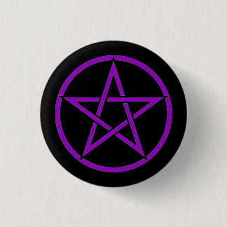 Paarse Pentacle Pentagram Button Badge