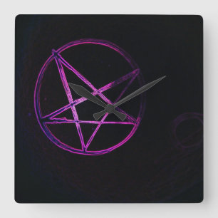 paarse pentagram klok