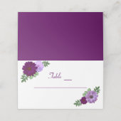 Paarse Peony Floral Wedding (Buitenkant ongevouwen)