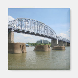 Paarse People Bridge magnet Magneet