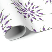 Paarse Peppers mandala Art Cadeaupapier (Rol Hoek)