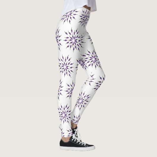 Paarse Peppers mandala Art Leggings (Rechts)