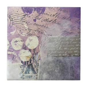 Paarse percelen - tegeltje