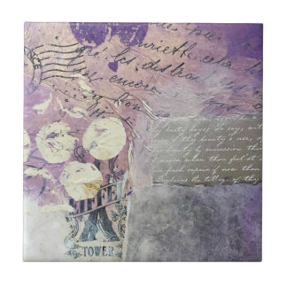 Paarse percelen - tegeltje