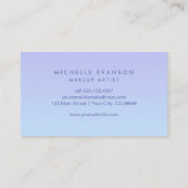 Paarse Periwinkle Blue Gradient Modern Visitekaartje (Achterkant)