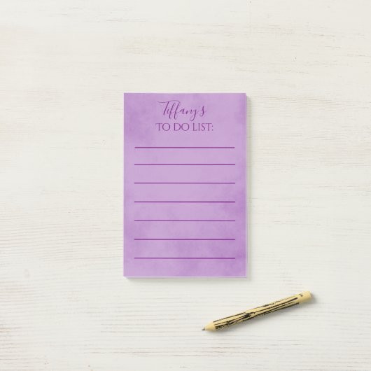 Paarse perkament post-it® notes (Op bureau)