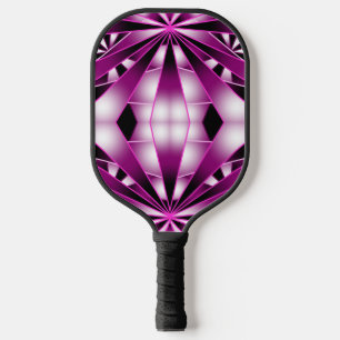Paarse perspectiefverloopkleur gevulde tekening pickleball paddle
