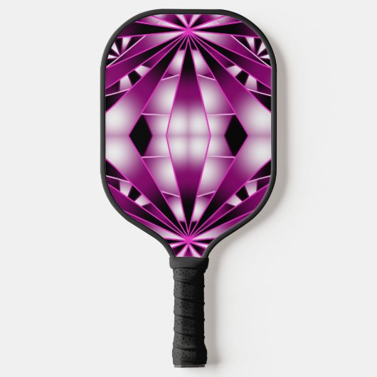 Paarse perspectiefverloopkleur gevulde tekening pickleball paddle (Voorkant)
