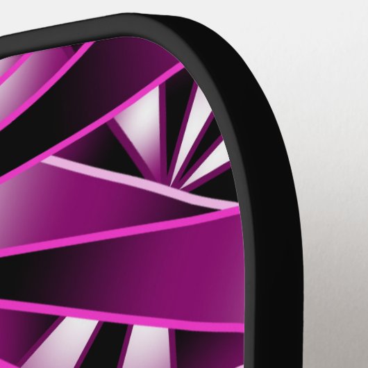 Paarse perspectiefverloopkleur gevulde tekening pickleball paddle (Links Detail)