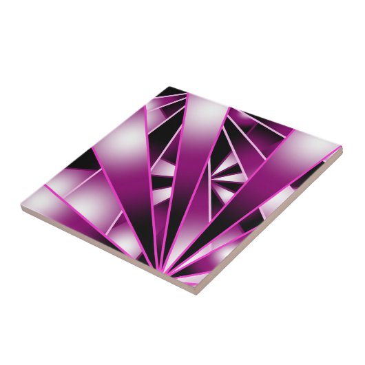 Paarse perspectiefverloopkleurvulling tegeltje (Zijkant)