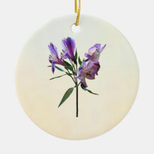 Paarse Peruaanse lelie Keramisch Ornament