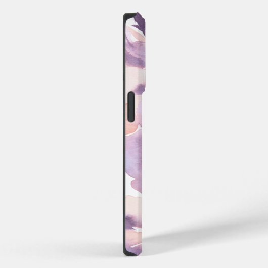 Paarse Perzik Waterverf Bloemen Case-Mate iPhone Case (Achterkant / Rechts)