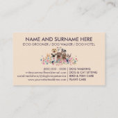 Paarse Pet Sitter-honden Visitekaartje (Achterkant)