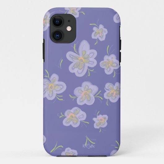 Paarse Petals Case-Mate iPhone Case (Achterkant)