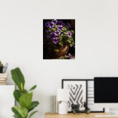 Paarse Petunia Bloemen Art Print Poster (Thuiskantoor)