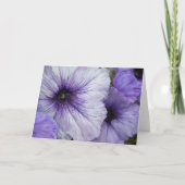 Paarse Petunia Bloemen Floral Art Note Kaart (Voorkant)