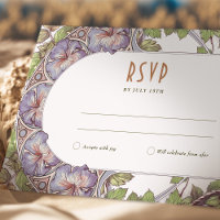 Paarse Petunia Bruiloft RSVP Plaats Nouveau