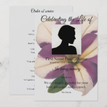 Paarse petunia orde van dienst