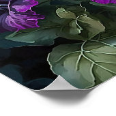 Paarse Petunias Bloemen Art Print Poster (Hoek)