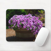 Paarse Petunias Mousepad Muismat (Met muis)