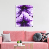 Paarse Petunias Triptiek Wall Art Canvas Afdruk (Insitu (Woonkamer))