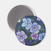 Paarse Phlox magneet (Voorkant / Achterkant)