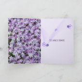 Paarse Phlox voor 55ste verjaardag Kaart (Binnen)