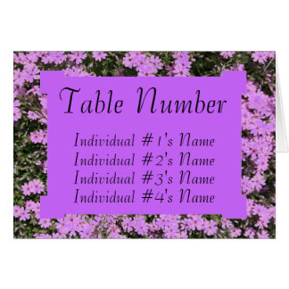 Paarse Phlox Wedding Table Sjabloon