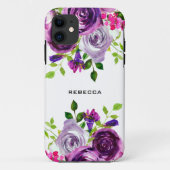 Paarse pinda's bloemen Case-Mate iPhone case (Achterkant)