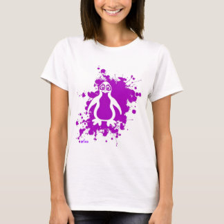Paarse pinguïn t-shirt