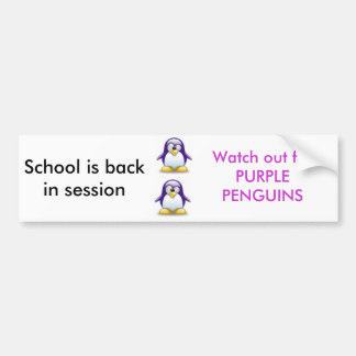Paarse pinguïns bumpersticker