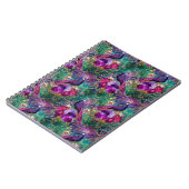 Paarse Pink Peacock Floral Notitieboek (Linkerzijde)