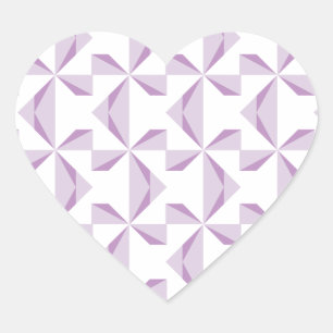Paarse Pinwielwielen Hart Sticker