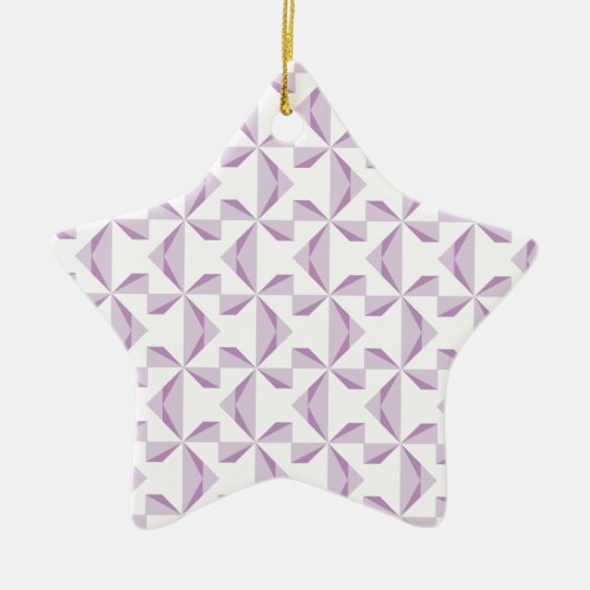 Paarse Pinwielwielen Keramisch Ornament (Voorkant)