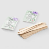 Paarse pioen Roos groen verlaat bruiloft programma Handwaaier (Niet-gemonteerd)