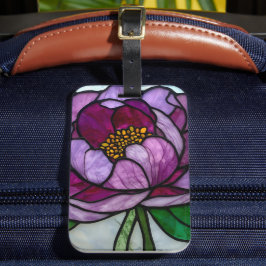 Paarse Pioen Vlekkerig  Bagagelabel