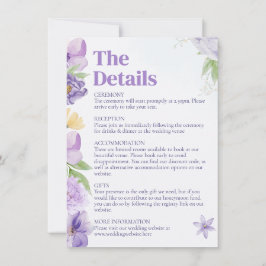 Paarse pioenen bruiloft uitnodigen behuizing Kaart
