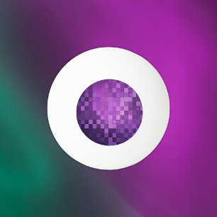 Paarse Pixel Art   Drie sterren Ping Pong Ball