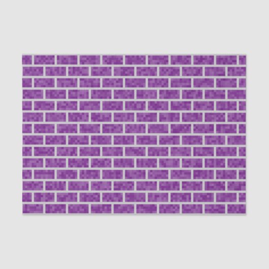 Paarse pixelated look Bricks Pattern Tissuepapier (Voorkant)